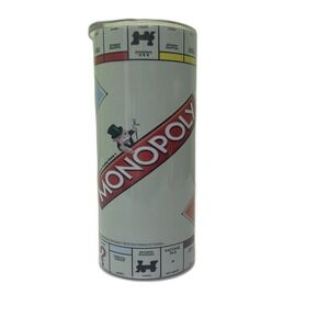 Hasbro‎ Monopoly Board Game Tumbler Travel Mug Multicolor Excellent 20oz Graphic